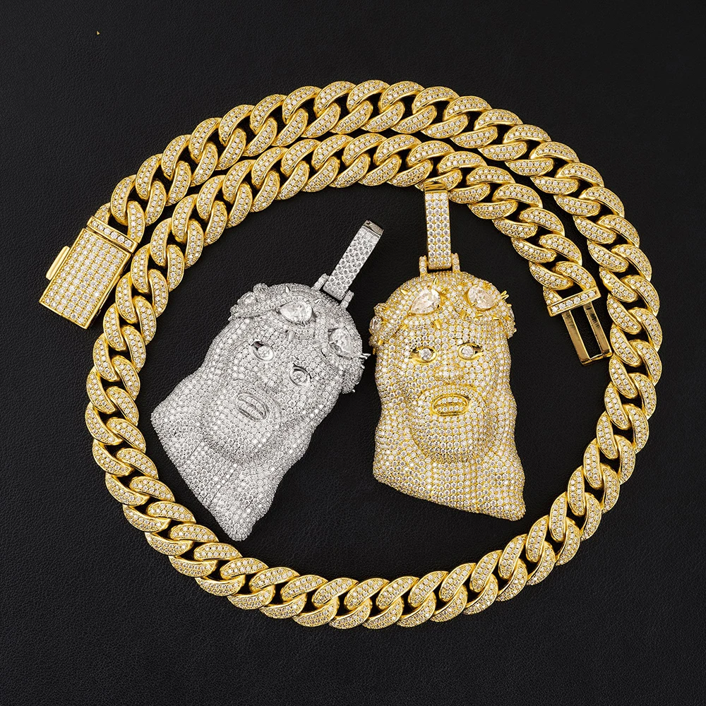 Big Jesus Pendant Moissanite Necklaces For Women Men Real Diamonds S925 Silver Jewelry Pass Tester With GRA