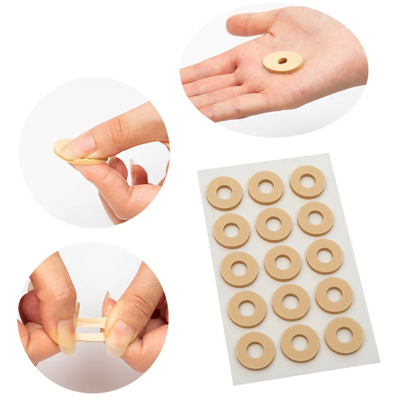 

Оптовая продажа, подушечки для пятки, подушечки для пятки с круглым носком, протекторы для мозолей, подушечки для лечения ног, 15 шт./лист