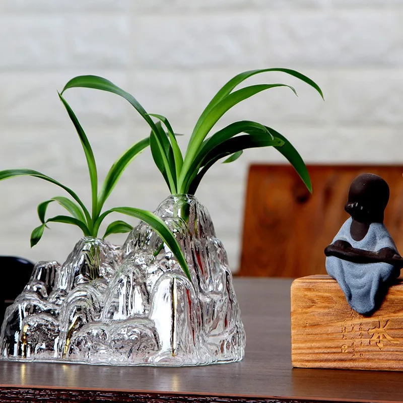 

Creative Transparent Glass Flower Vase Decoration Home Arrangement Hydroponic Container European Living Room Table