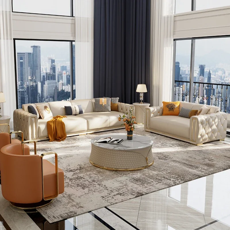 Дизайнерские диваны из натуральной кожи роскошный итальянский современный