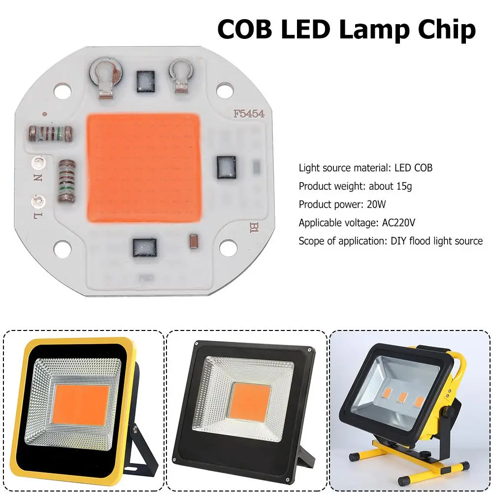 

COB LED Lamp Chip AC220V LED Bulb Flood Light Chip High Power 20W DIY Floodlight Weight About 15g ApplicableVoltage Ac220v