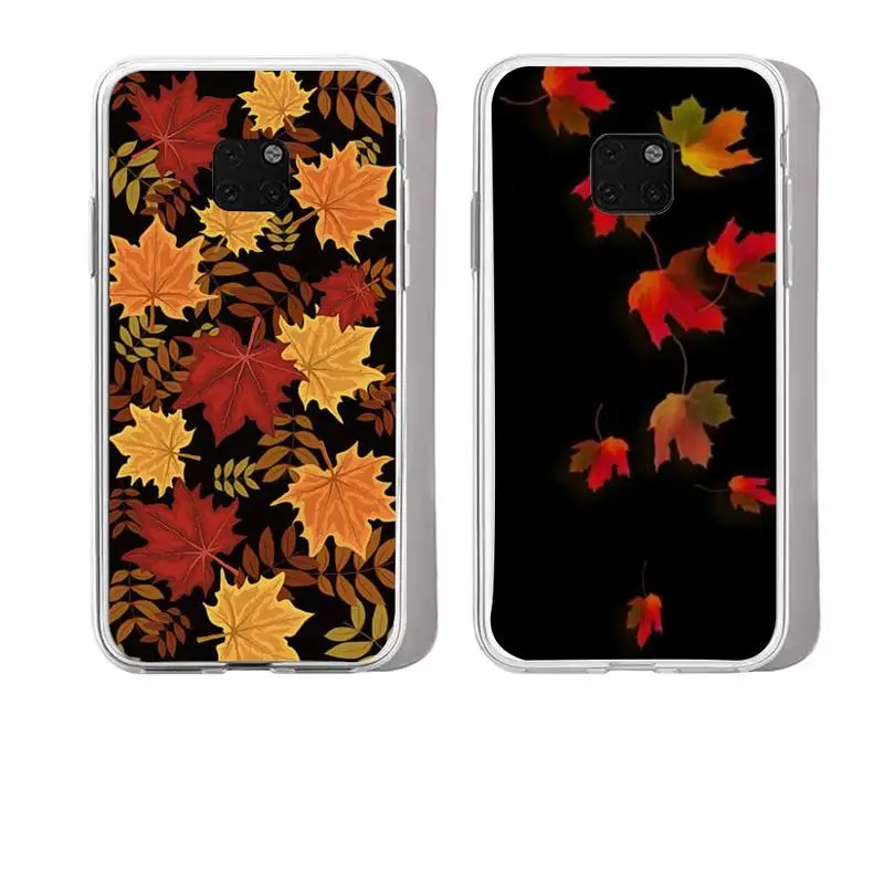 

Maple Leaf Phone Case For Huawei Mate P10 P20 P30 P40 P50 Smart Z Honor 50 60 70 Pro Lite Transparent Case