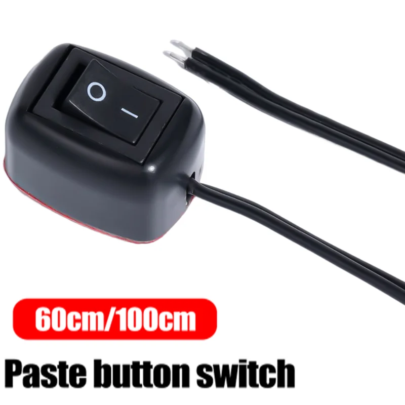 

Car Switch Paste Type Toggle Switch with Cable 60cm/100cm DC 12V Car Universal Fog Ring Drive Lights Neon Lights Interior Tools