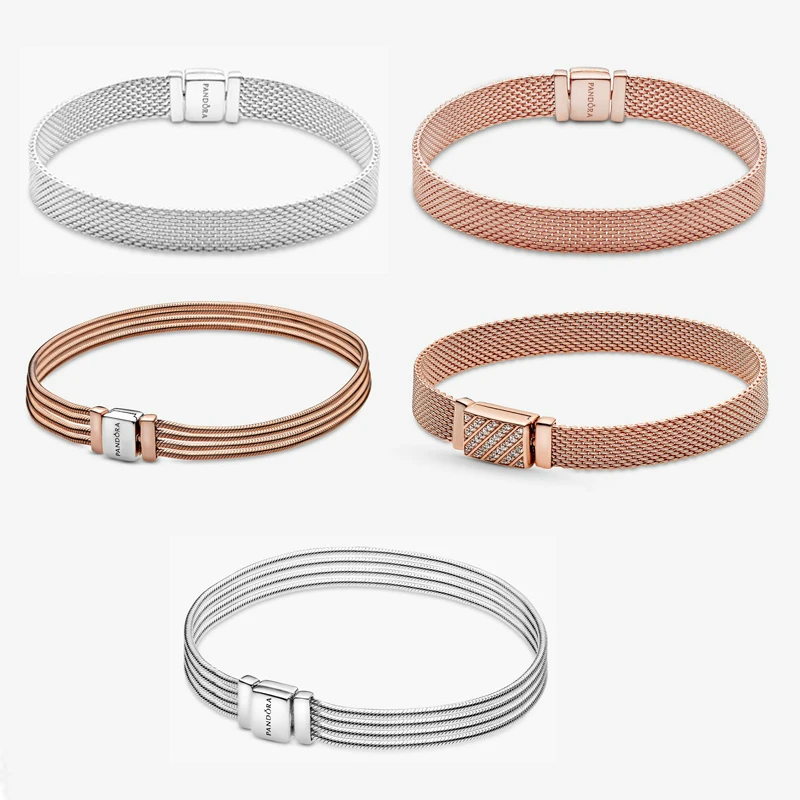 

Watch Hand Woven Bracelet Pandora Sterling Silver 925 Charm Trend New Products Hot Sale 2022 Ladies DIY Fine Jewelry