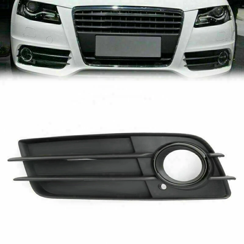 Левая сторона матовая черная противотуманная фара решетка S-Line бампер для A4 B8 S-LINE