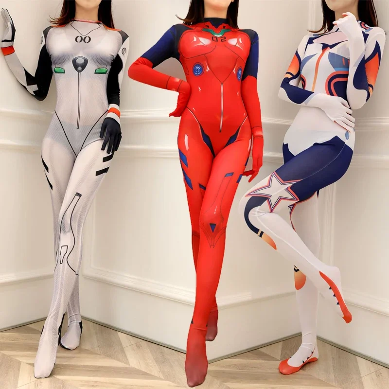 Asuka Langley Bernyu Ayanami Rei Zero Two Dva Косплей Костюм Test Комбинезон Зентаи Аниме Боди Женщины