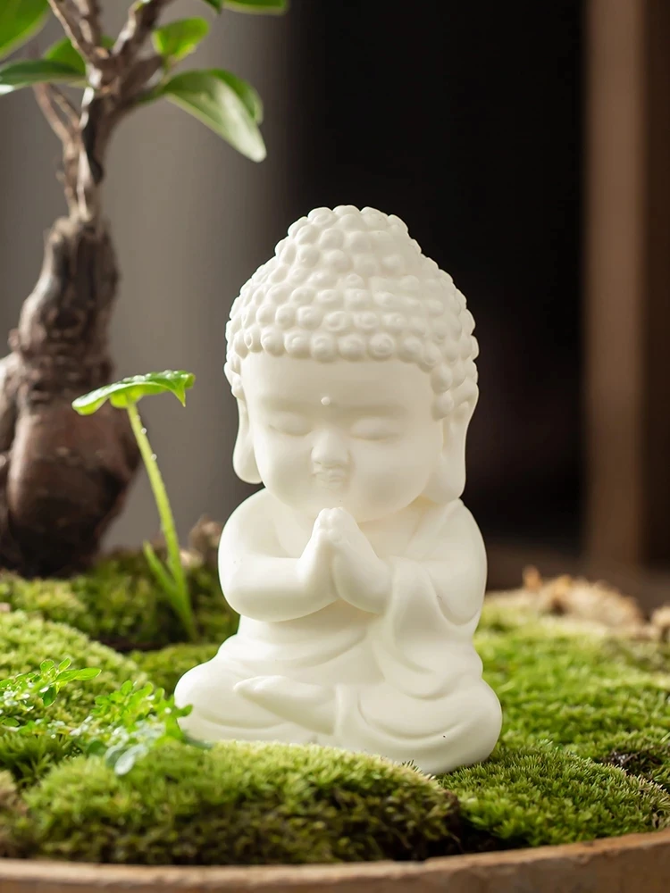 

Китайское белое фарфоровое креативное украшение Будды Taolai, украшения для дома, гостиной, офиса, стола, поверхностные панели дзен