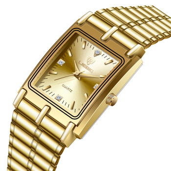 New Fashion Japan Quartz movement Golden Men Women Wristwatches Luxury Steel Bracelet Waterproof Watch Clock relogio masculino-36619