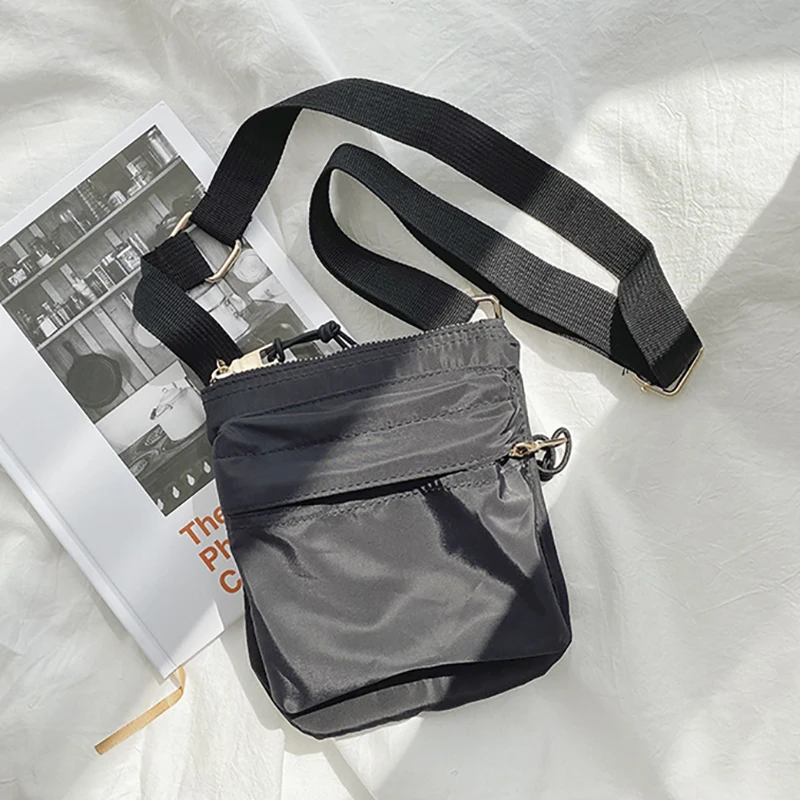 

Spring New Casual Nylon Shoulder Bag Simple Fashion Crossbody Phone Designer Handbags For Women Ladies Solid Mini Women's Bag