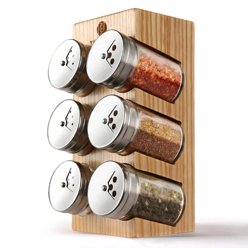 

7Pcs Seasoning Rack Seasoning Bottle Set Household Pepper Shaker Sealed Sprinkler Pot Barbecue Seasoning Bottle Pot