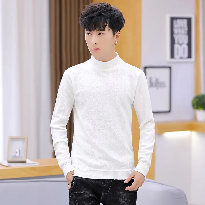 

Men Sweaters Fine Mens Sweaters Long Sleeve Winter Pullovers High Quality Non Pilling White Grey Black Wine Red Slim Fit Sleeve