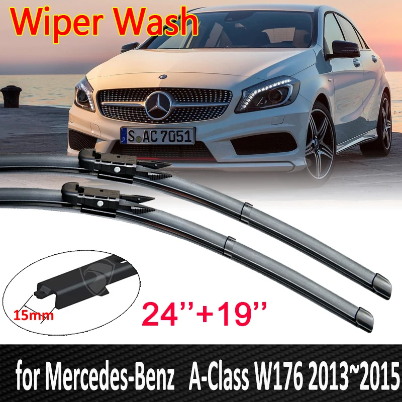 

for Mercedes Benz A-Class W176 2013~2015 Car Wiper Blades Windscreen Wipers A-Klasse A160 A180 A200 A45 2014 Car Goods