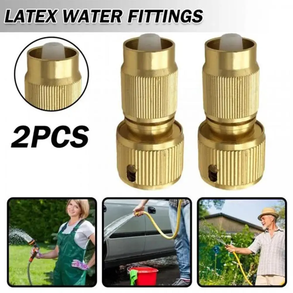 

2pcs Expandable Hose Repair Adaptor Garden Hose Fitting Brass Hose Connector For Irrigation System Tap Water Pipe Quick Cou A4w9
