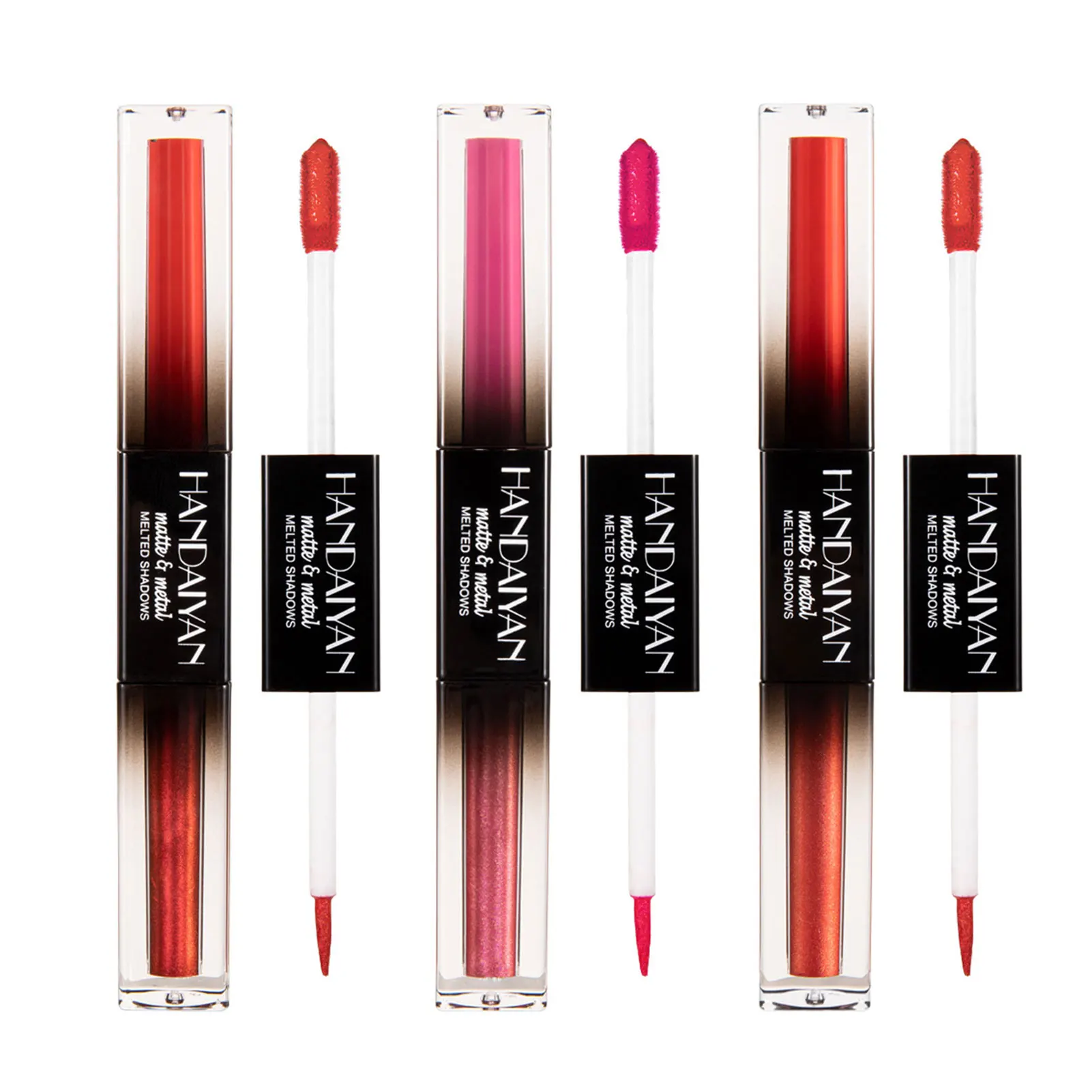 

Жидкие тени для век двухсторонние новые пигментированные стойкие и блестящие тени для век доступны в 3 цветах для блеска