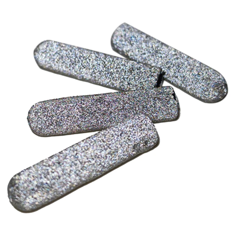 WeiouLace Decorative Tips 22*5MM Grey Glitter Reflective Plastic String Aglets Night Run Athlete Rope Heads 100pcs/lot Wholesale