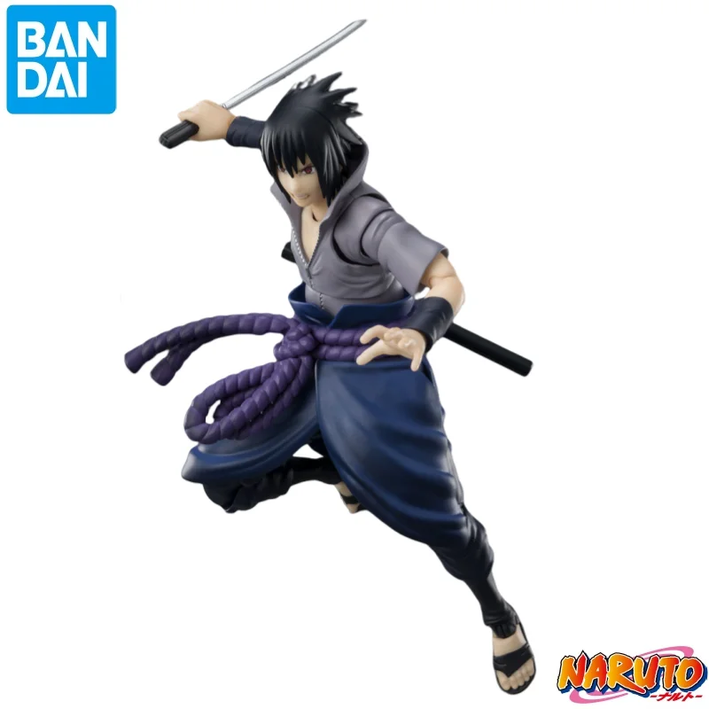 Фото В наличии: Оригинальная фигурка BANDAI BANPRESTO Naruto SHF Учиха Саске, новая, в коробке, персонаж аниме. №2