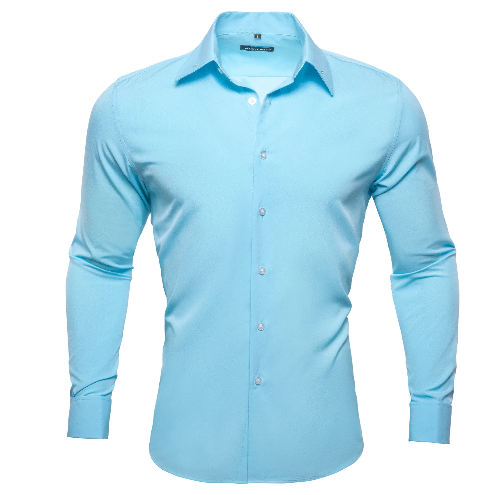 

Изысканная дизайнерская шелковая мужская рубашка, цвет макарон, весна-осень, мужские блузки с длинным рукавом, подходит вечерние свадьбы Барри. Ван CY-0750