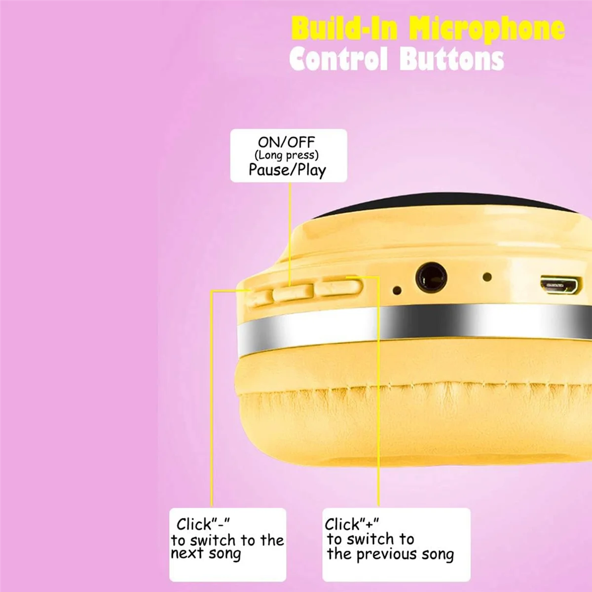 Беспроводные Bluetooth-наушники с микрофоном цвет в ассортименте