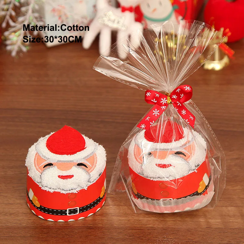 Полотенце в форме Рождественского торта, снеговик, украшение для ужина, новый год 2023, полотенце с вышивкой для дома, полотенца для рождественской елки, детские подарки