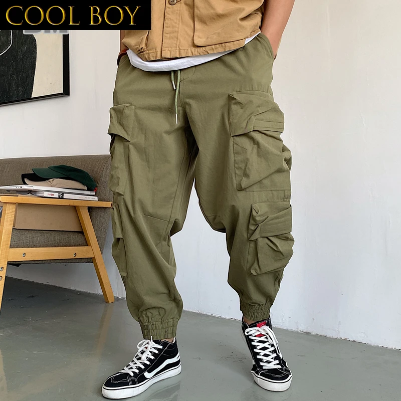 

J BOYS Boutique Korean Fashion Streetwear Cargo Pants Men Clothing Japanese Harajuku Harem Joggers High Quality Casual Trousers