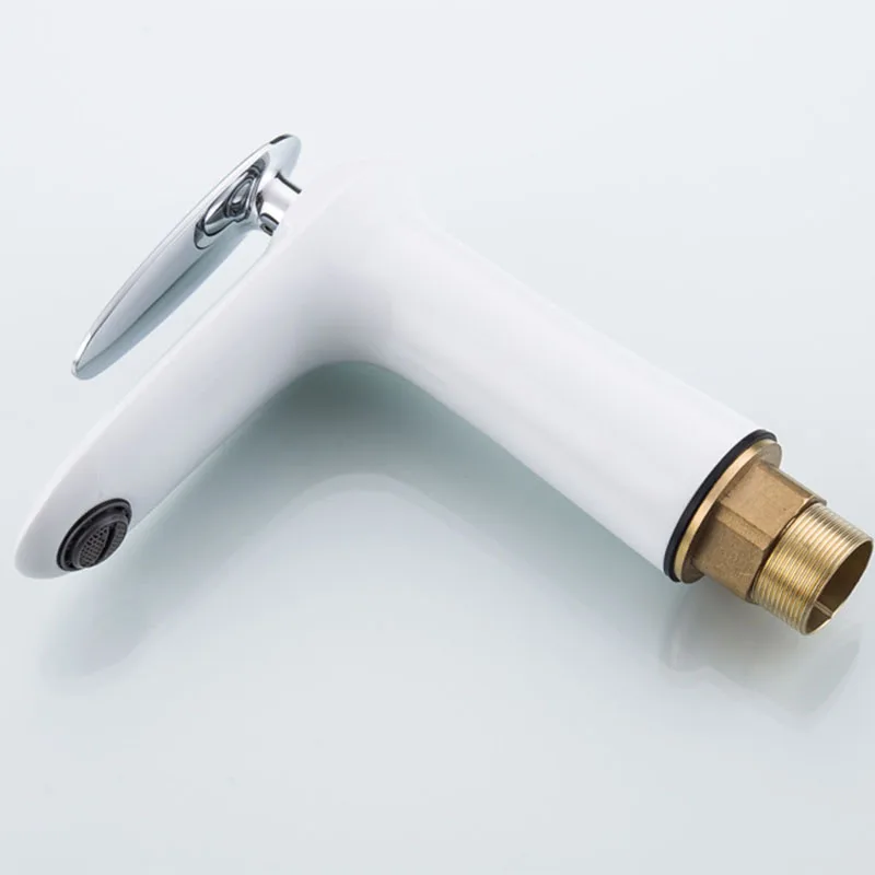 Медный смеситель для горячей и холодной воды роскошный черный белый ванной