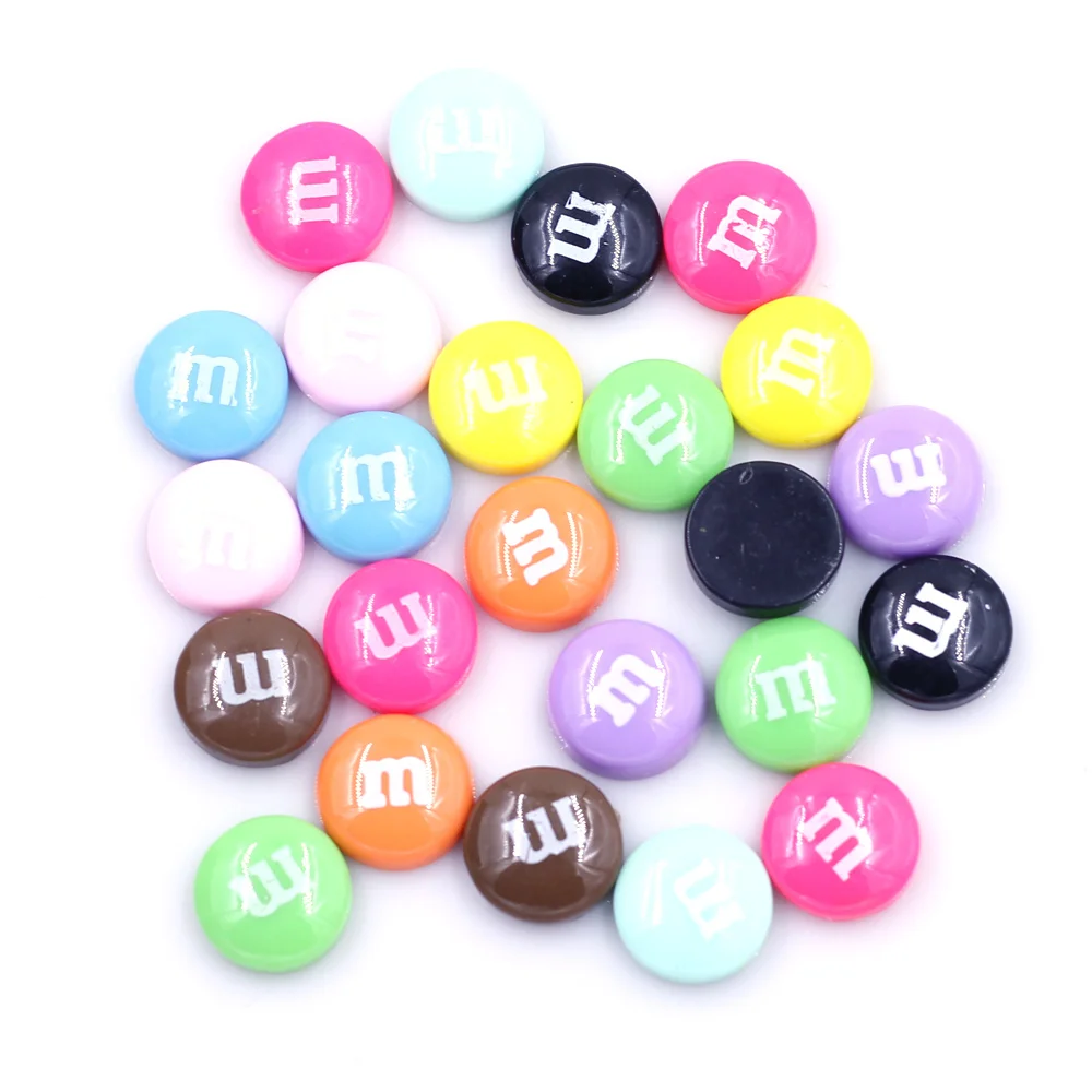 Cameo Cabochon Decoration Resin Round M Word Candy Shape Mixed Fashion Jewelry DIY Findings 14mm | Украшения и аксессуары