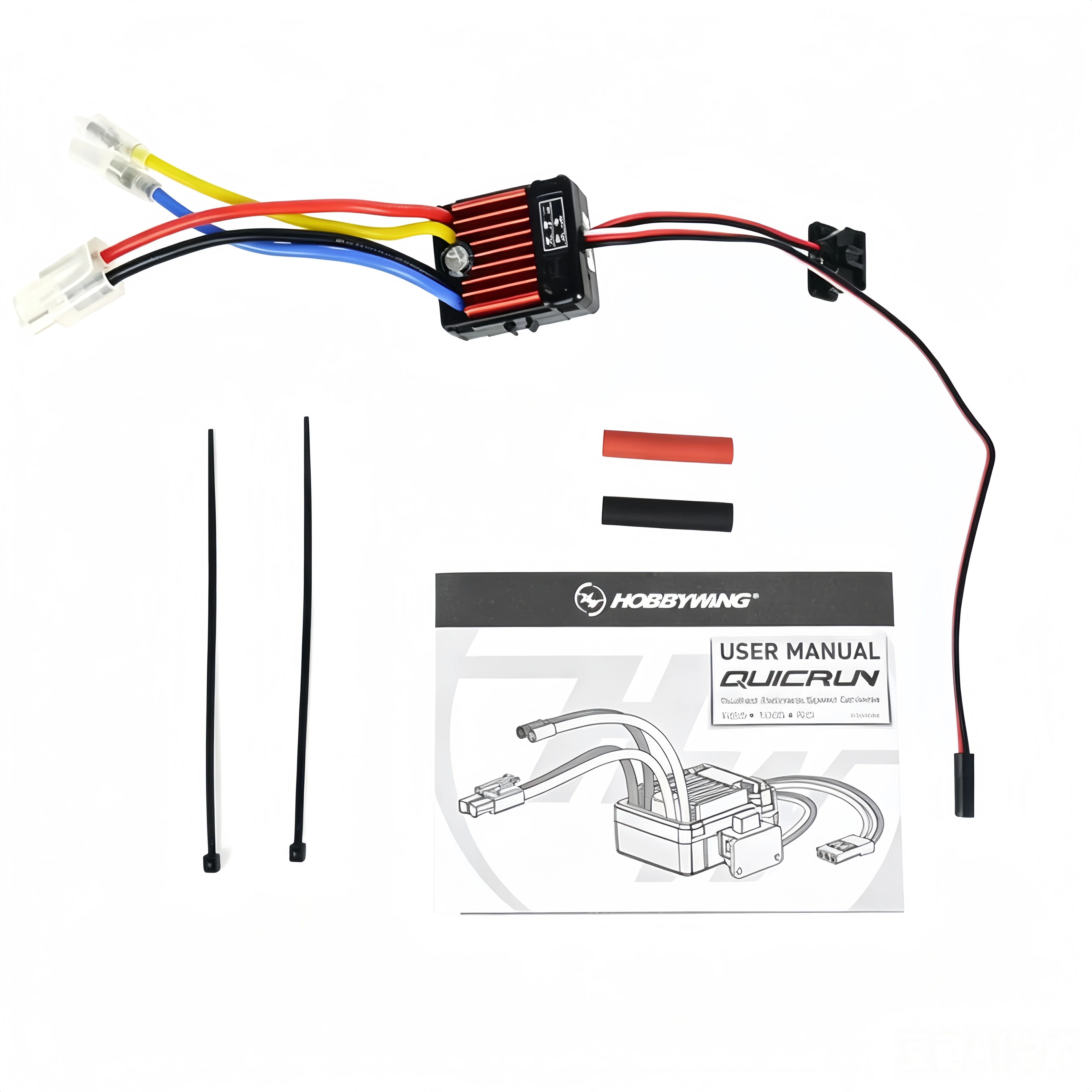 HobbyWing QuicRun WP‑1060 60A водонепроницаемый ESC для коллекторных двигателей 2‑3S Lipo с BEC 6V3A для радиоуправляемых моделей 110: краулеров, багги, монстер-траков, танков. (art.: 3920dd393f865) - 3920dd393f865