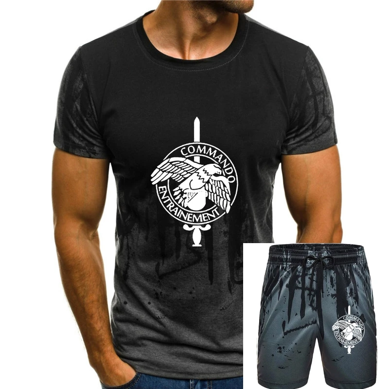 

2020 New Cotton Tee Shirt Commando Entrainement Frankreich Armee Military Abzeichen Wappen - T Shirt Summer T-shirt
