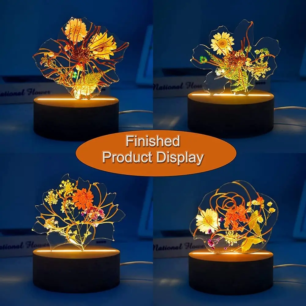 

4Pcs DIY Glue Flower Coaster Resin Mirror Rose Placemat Tea Cup Table Silicone, Home Decoration