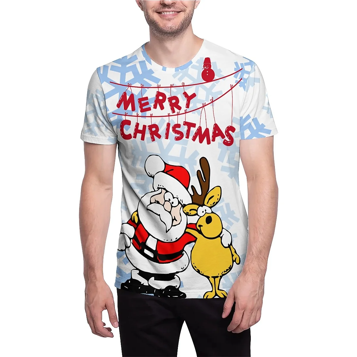 Рождественская футболка унисекс liasso стильная и Веселая с 3D принтом мультяшный