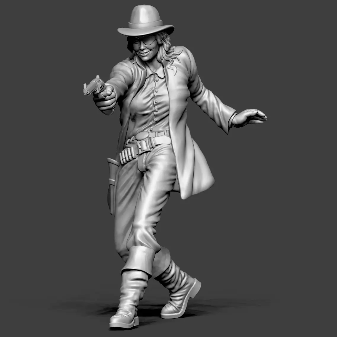 S One Eyed Cowboy  Sculpture Figure Unpainted No Color Rw-906