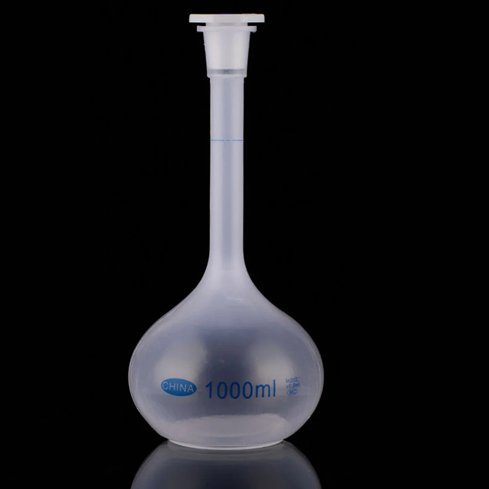 

Vase Shape Ware Heatproof Precise Durable Bottle Experiment Plastic Volumetric Measuring Flask Long Neck Clear Lab With Stopper