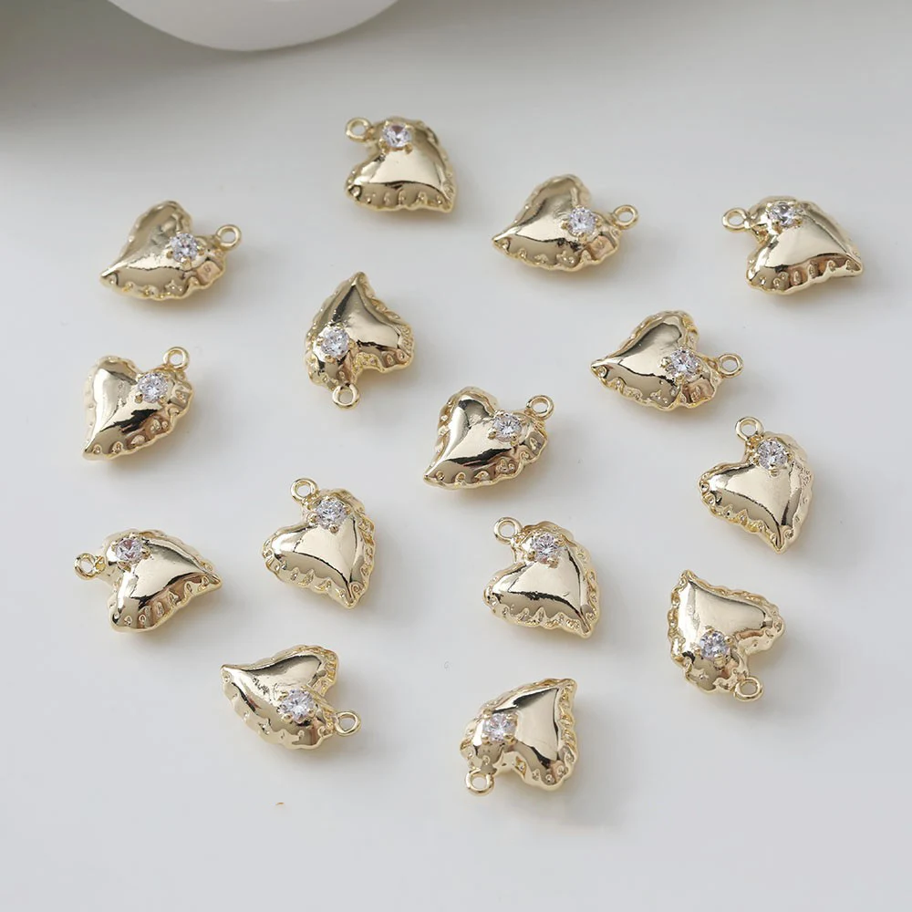 4 шт. 14 К позолоченные детские забавные имитация воздушного шара в форме сердца