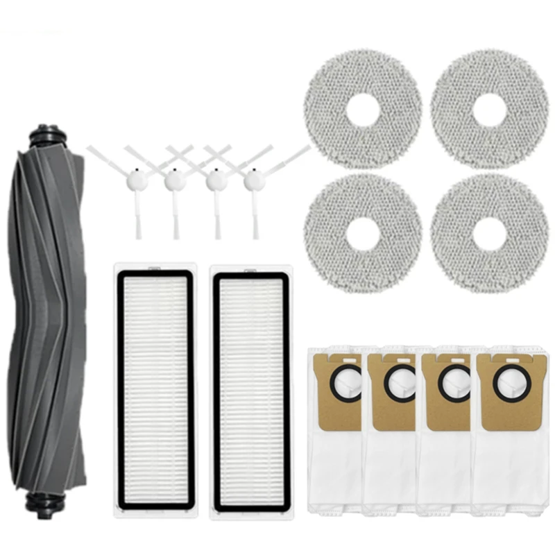 

1Set Parts Accessories Fit For Dreame X20 Pro PLUS Main Brush Side Brush HEPA Filter Mop Cloths Rag Vacuum