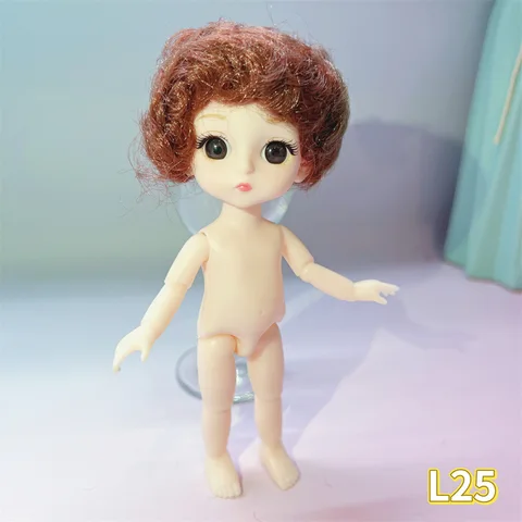 17 см, 8 очков, милая девушка BJD с ртом, 3D настоящие глаза, 13-шарнирная игрушка, кукла-корпус