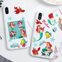 the little mermaid princess alice phone case for iphone 13 12 11 pro max mini xs 8 7 6 6s plus x se 2020 xr candy white cover