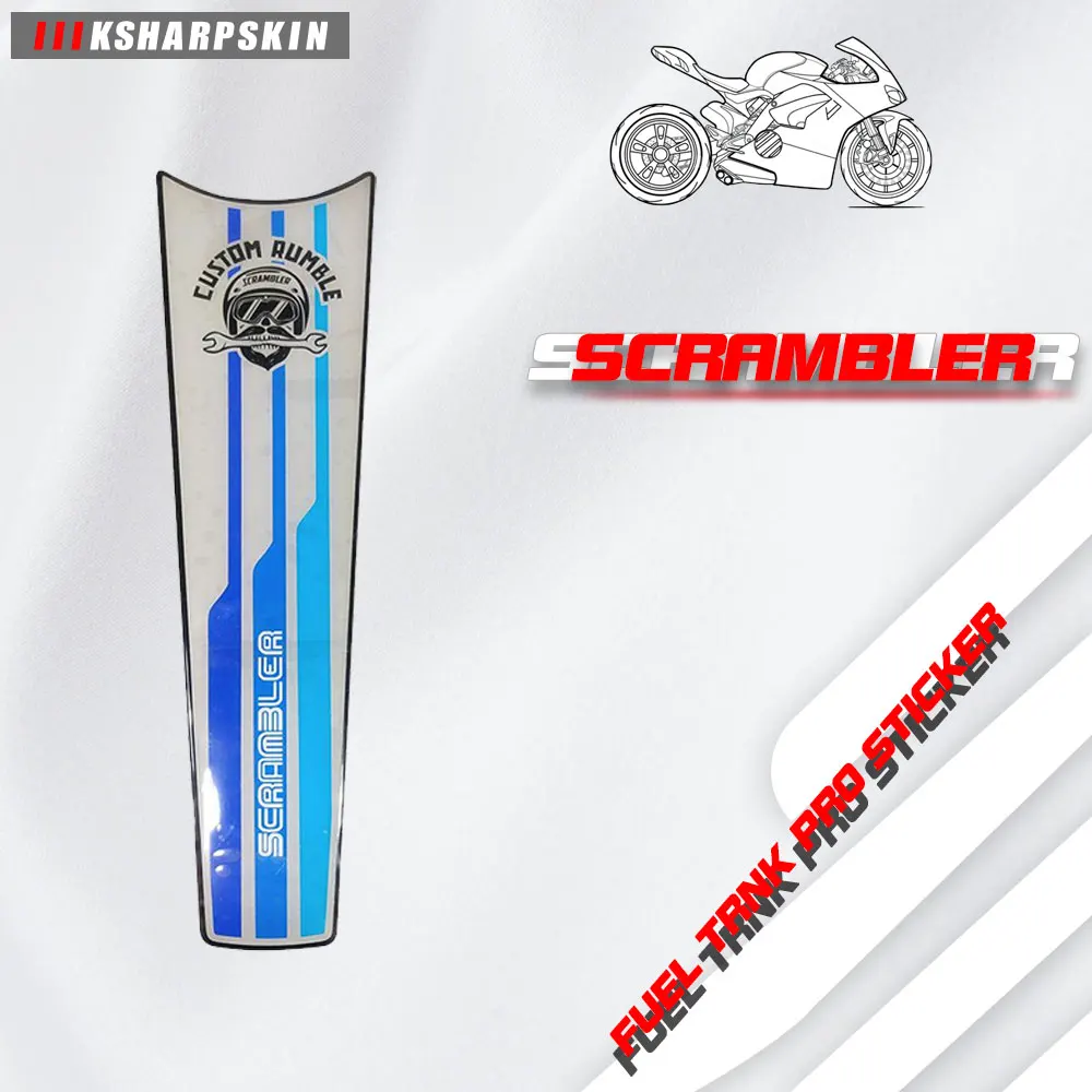 

Устойчивые к царапинам наклейки из углеродного волокна для топливного бака, мотоциклетные наклейки, наклейки с рыбьими костяшками для DUCATI SCRAMBLER