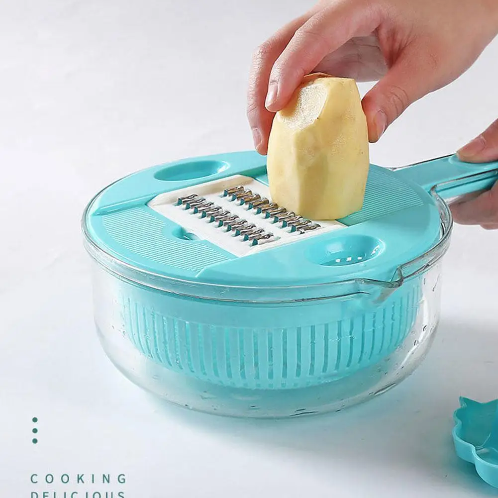 

12 In 1 Multi-Function Vegetable Cutter Chopper Carrots Grater Tools Shred Manually Slicer Potatoes Kitchen Cut Radish D9F1