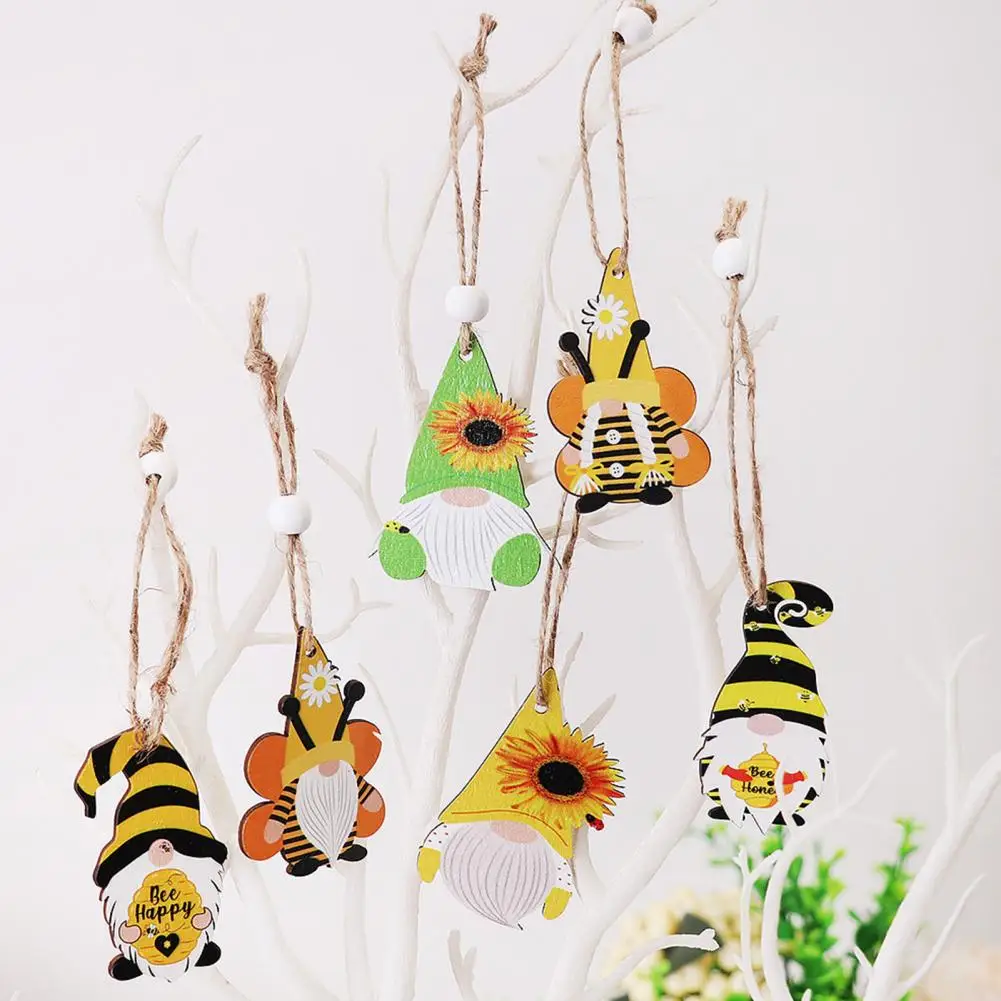 Durable Gnome Pendant Clear Pattern Anti-deformed Exquisite Workmanship Hanging Honeybee Sign Photo Prop