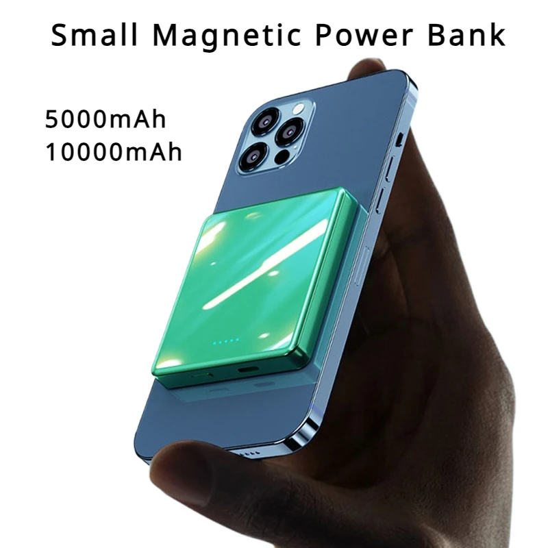 Внешний аккумулятор для Samsung Xiaomi Iphone быстрая зарядка маленький магнитный внешний