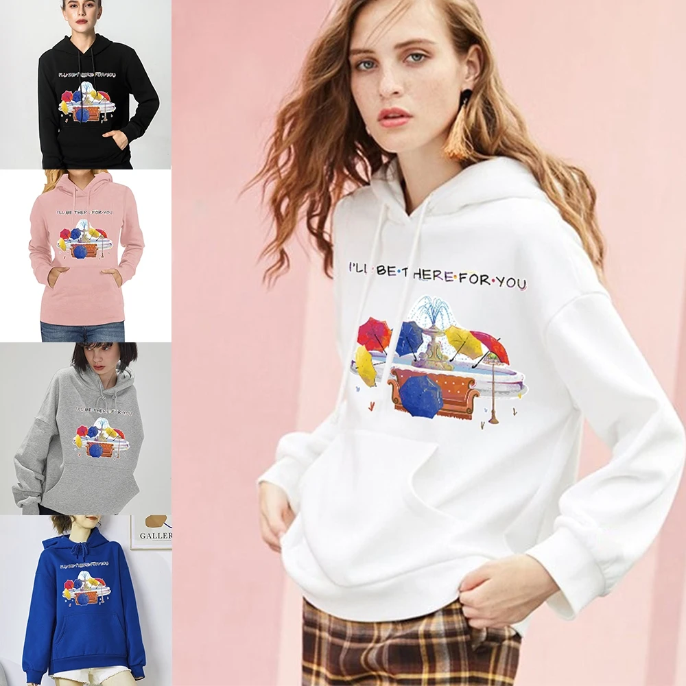 Women Hoodies Streetwear Sweatshirt Spring Autumn Long Sleeve Pullovers Female Harajuku Sweatshirts Friends Series