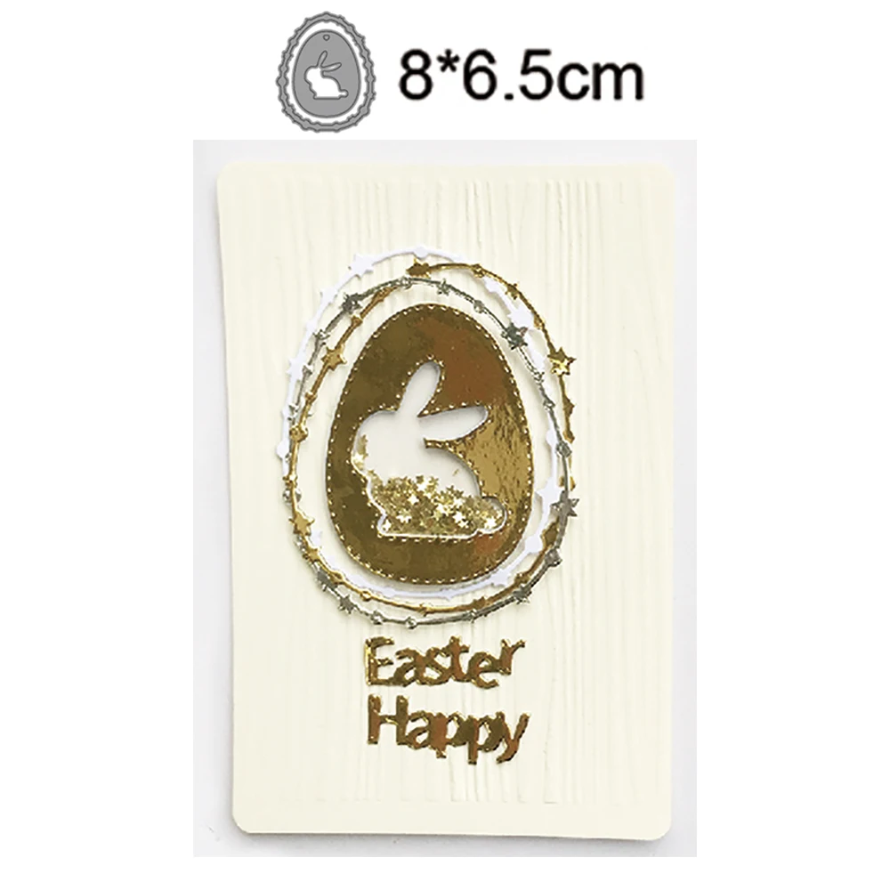 

Rabbit Happy Easter New Design Metal Cutting Dies Decoration Scrapbooking Paper Craft Knife Blade Punch Stencils Art Embossing