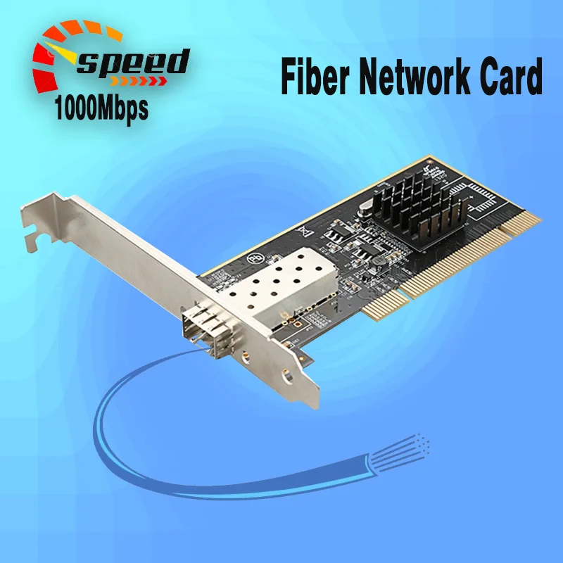 Desktop PC PCI to SFP Ethernet 100/1000Mbps Gigabit Fiber Optical Network Card 1G Network Adapter For Intel 82545 Windows Linux