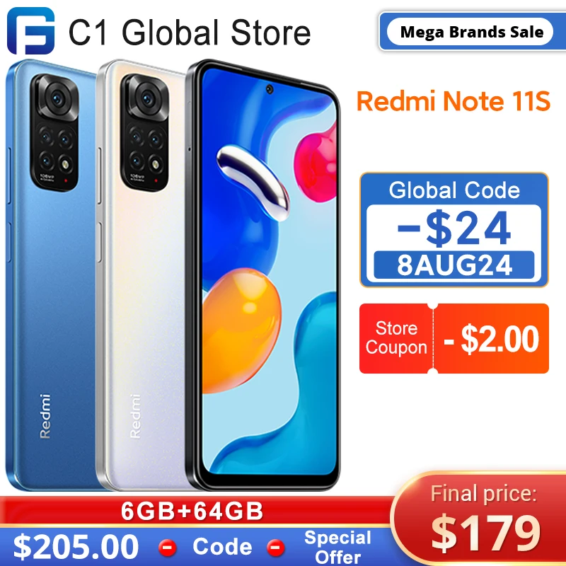 Глобальное издание &quotчумиза красная рис Note 11S смартфон 64GB / 128GB Helio G96 VIII ядерная 33 W