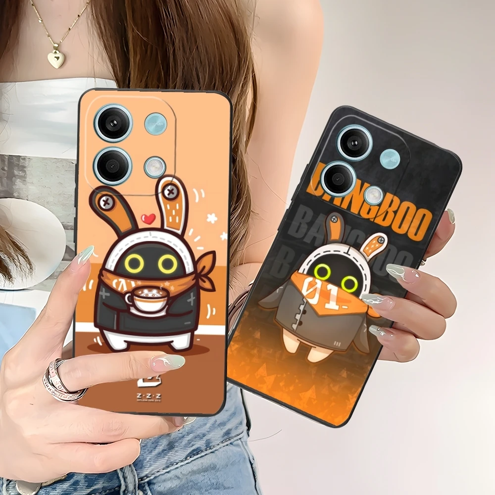 Zenless Zone Zero Bangboo Mobile Phone Case for Xiaomi POCO M6 M5 M4 M3 X6 X5 X4 X3 F6 F5 F4 F3 F2 C40 Pro GT 5G Black Cover