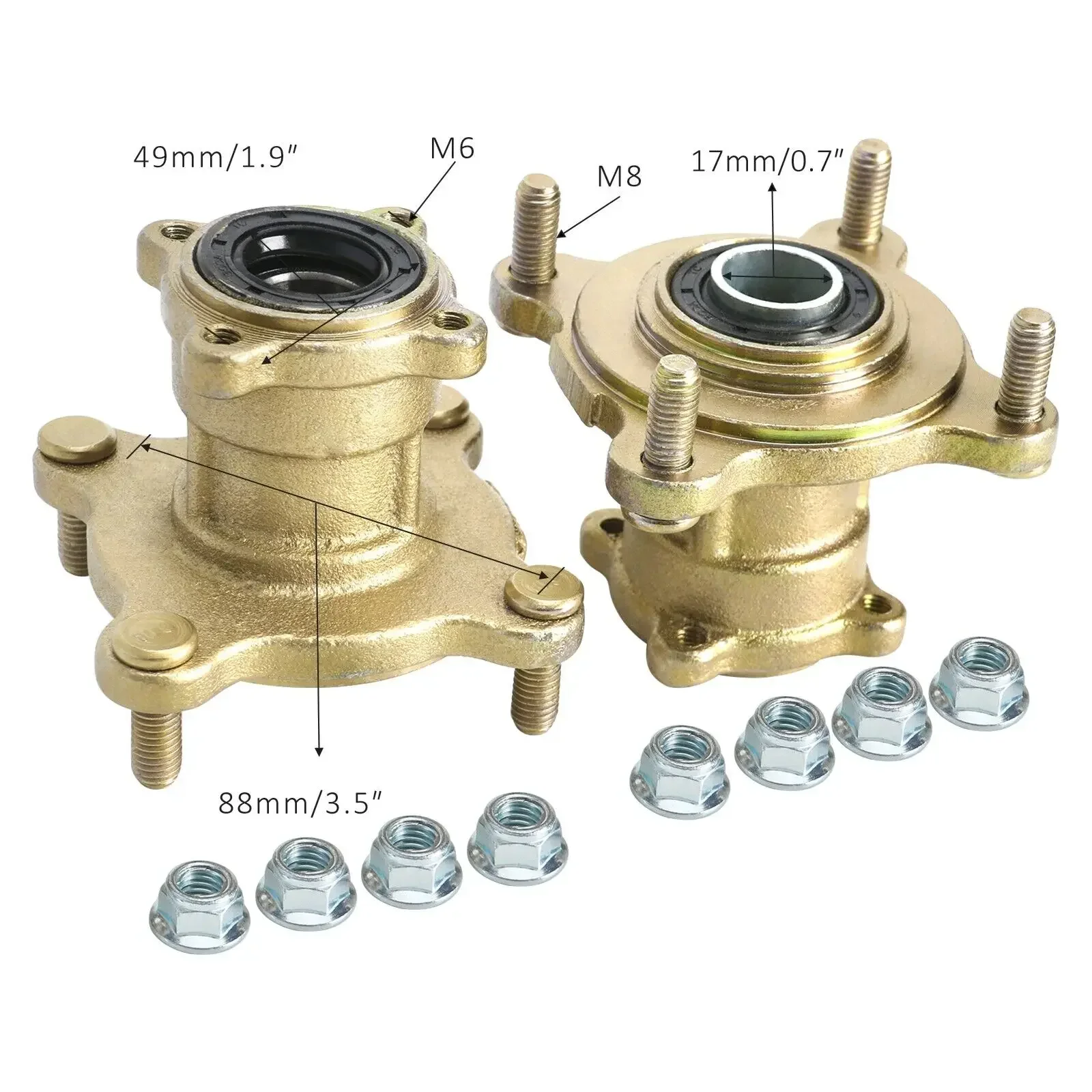 Go Kart 4-шпилька переднего дискового тормоза ступица обода колеса и шпиндель