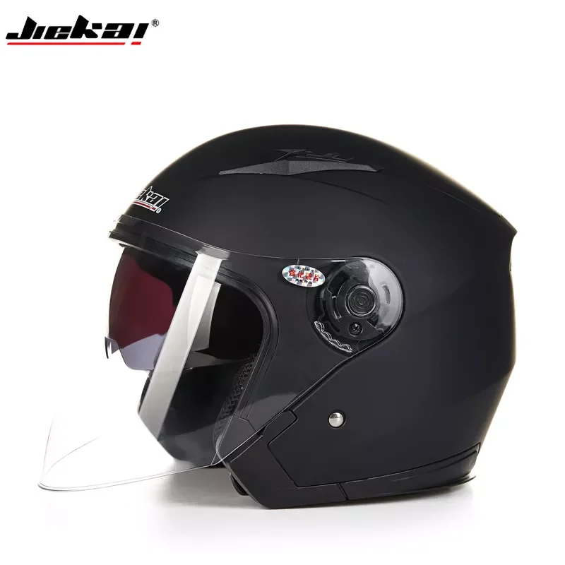 

Helmet motorcycle open face capacete para motocicleta cascos para moto racing Jiekai motorcycle vintage helmets with dual lens