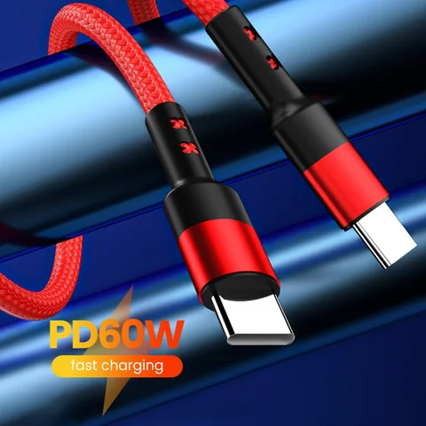 PD60W 30 см короткий USB C кабель для iPhone 15 Samsung USB Type C к Type C дата-кабелю быстрое зарядное устройство зарядный кабель для внешнего аккумулятора