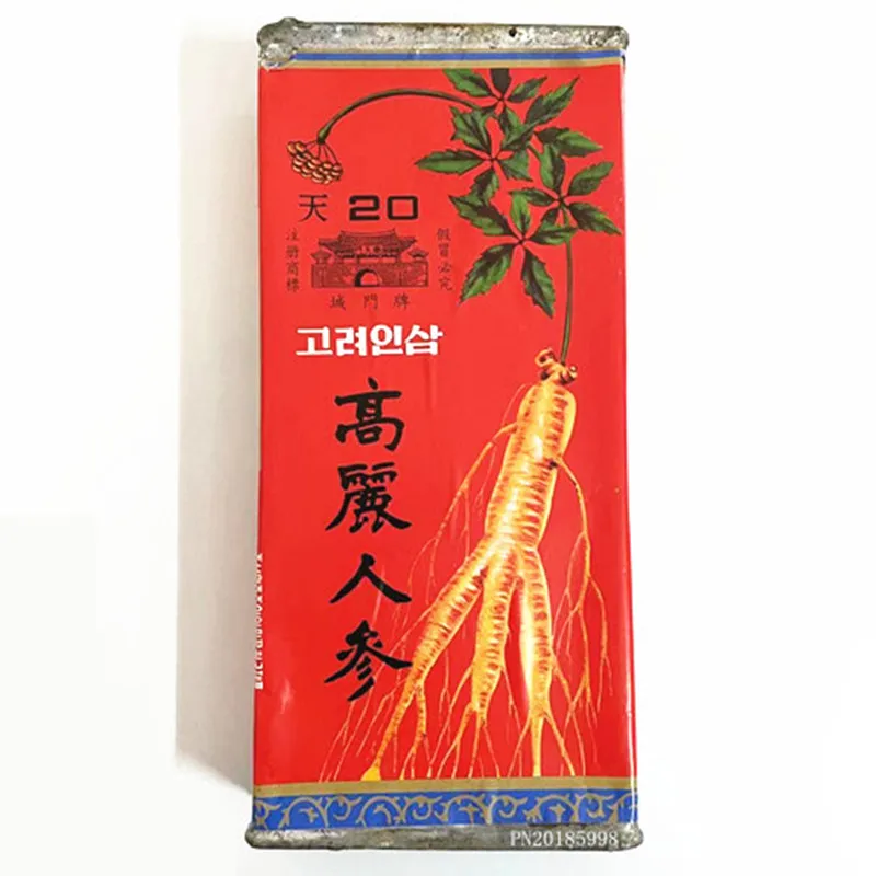 

Original 20 Years Korean Ginseng Root Red Old Red Ginseng Panax Improve Human Immunity Roots Ginseng Powder Rusty Tin Box 600g