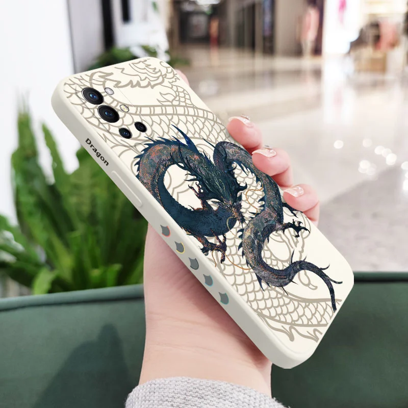 dragon totem phone case for oneplus 9r 9rt 9 8t 8 7 7t pro 5g liquid silicone cover free global shipping
